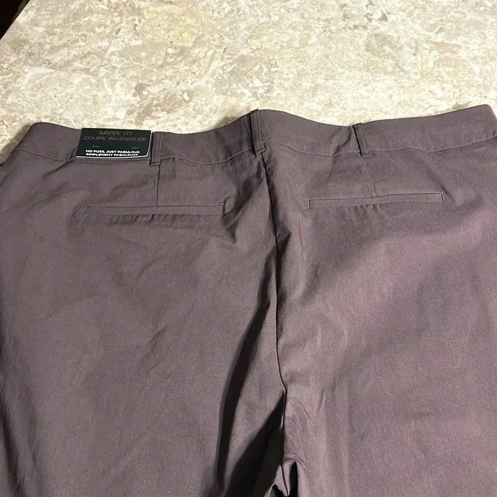 Pennington pants ,women size 26.  NWT, brown,savvy fit,straight leg,pull on - Picture 9 of 16